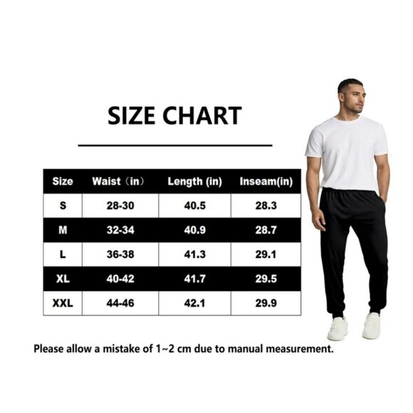 3 Pack Men's Athletic Pants Sweatpants Workout Jogger with Pockets - Picture 3 of 4